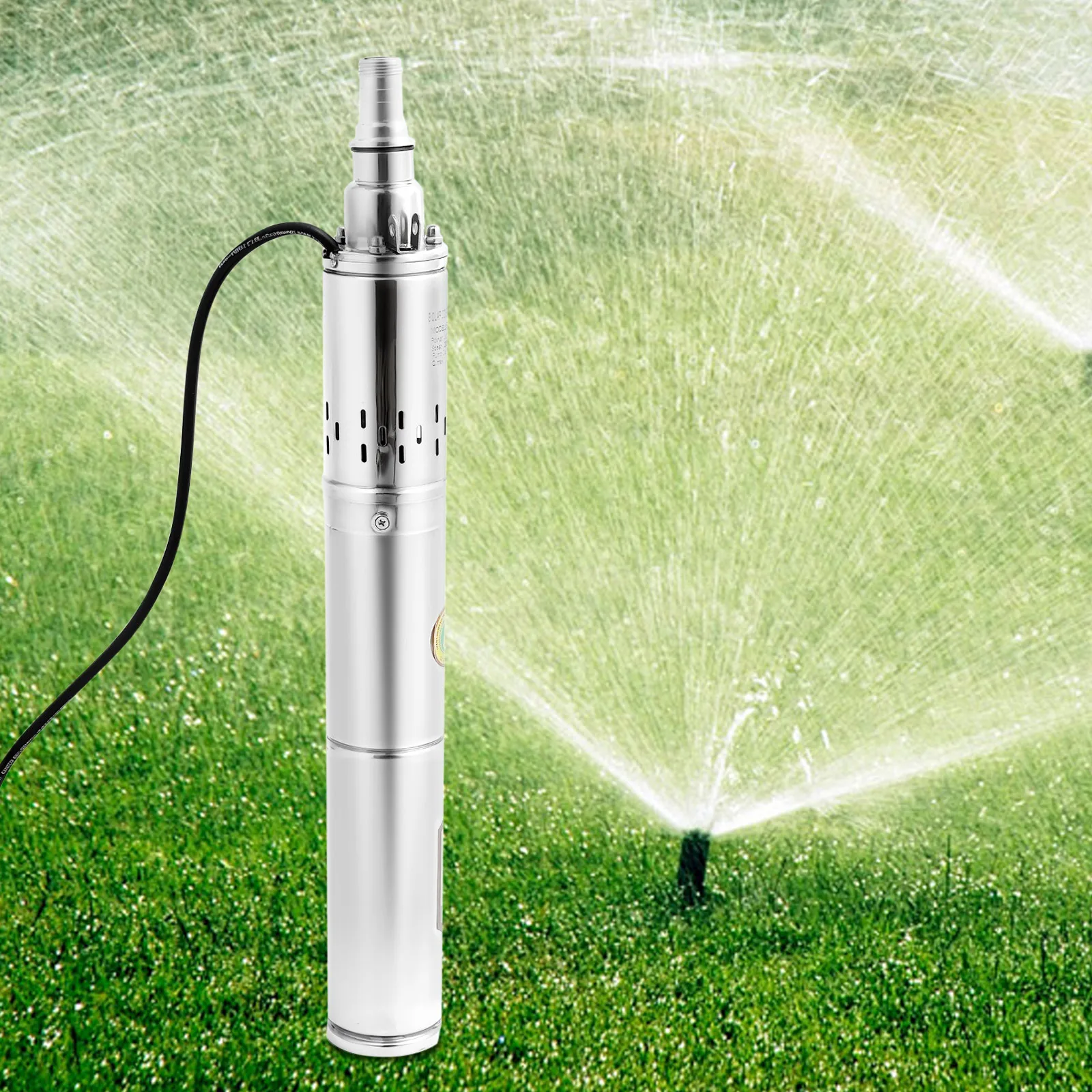 

Погружной насос для глубоких скважин 0.5HP DC 24V, 8.8 галлонов/мин, напор 213.25 футов, с электрическим кабелем 9 футов, 1-дюймовый водяной насос из нержавеющей стали для промышленного использования