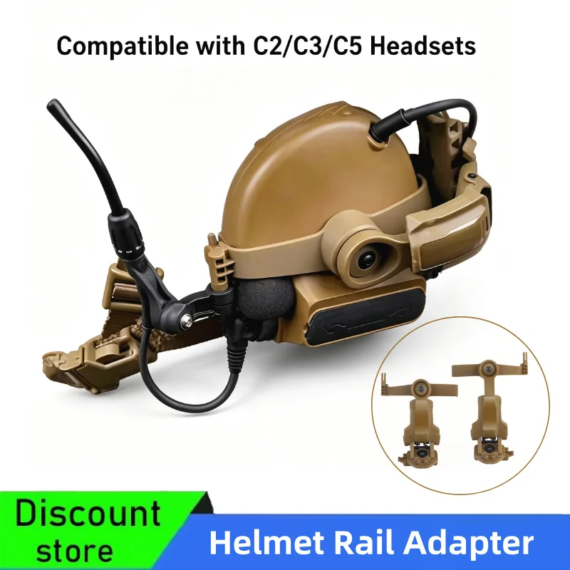 Taktische Helm-Kopfhörerhalterung ARC / M-LOK Schienenadapter Kompatibel mit OPS-CORE Team Wendy, Outdoor Airsoft Schießzubehör