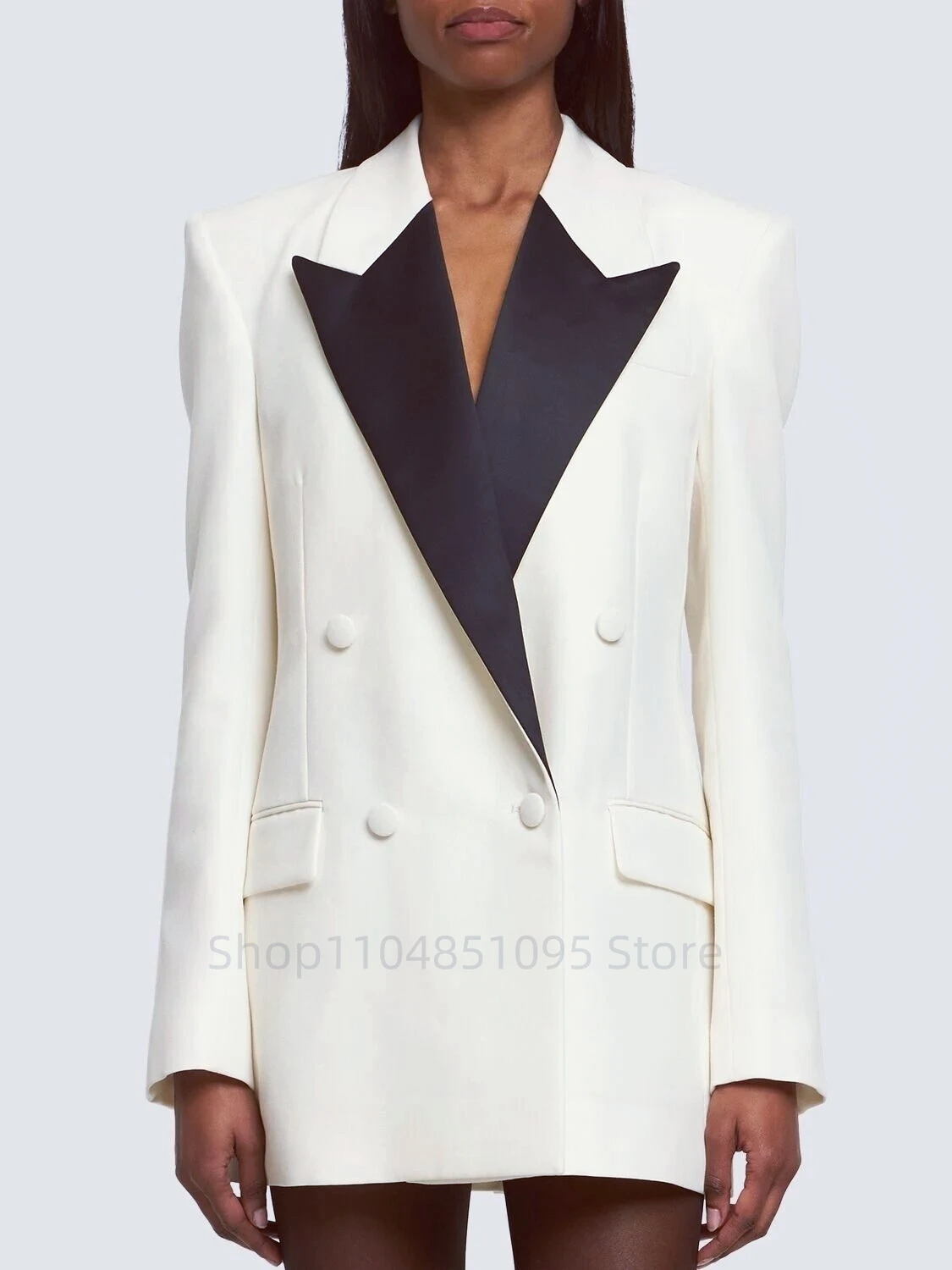 Womens Casual Blazers Open Front Long Sleeve Work Office Suit Jackets Peak Lapel Blazer Stylish Slim Coat Fashion Women Suit