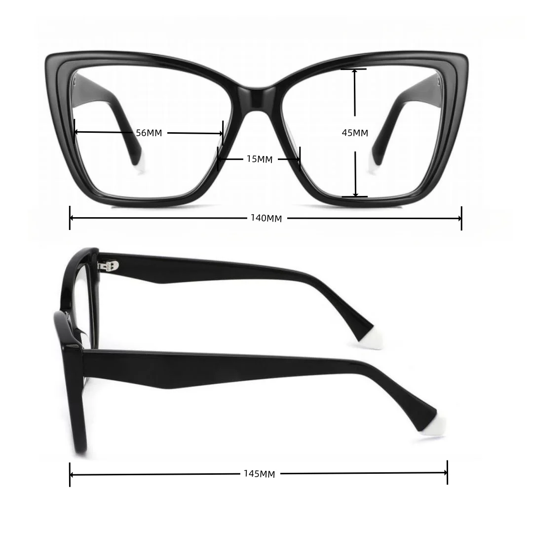 Luxury Thicken Acetate Reading Glasses Men Women Prescription Glasses Myopia Hyperopia Oversized Square Eyewear