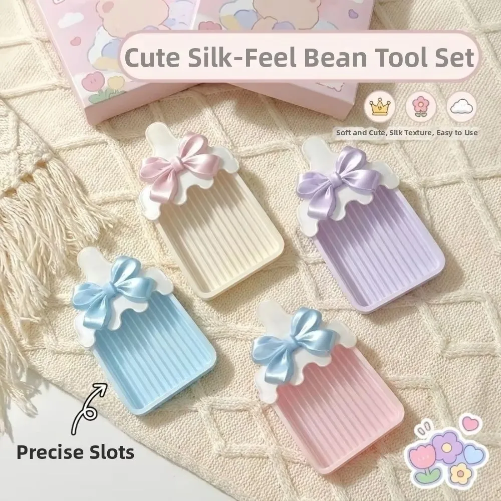 PLA Fuse Bead Tool Set Baby Bottle Shape Spoon Bean Sorting Tray Set DIY Padding Bead Scoop Perler Bead Auxiliary Tool Kit
