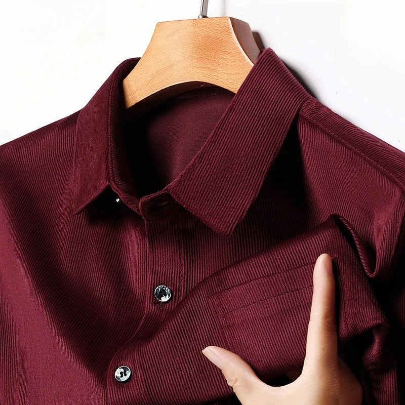 Cord Herren Langarm Hemd Retro – Corduroy Button Up Shirt Men Bewertung und Preis