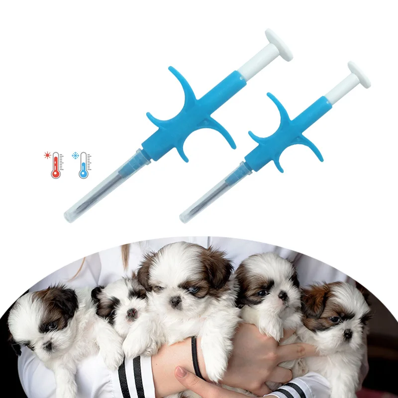 Microchip de FDX-B RFID de temperatura térmica, chip de 2,12x12mm para mascotas, perros, vacas, ovejas, caballos, identificación de animales y gestión saludable
