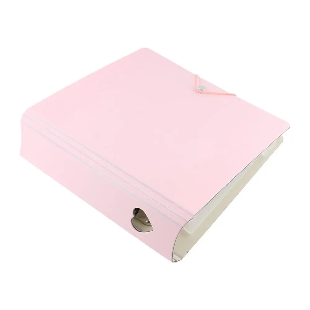 A5 Photocard Collecting Candy Color Four-box Grid Photocard Binder with Baffle Plate Kawaii Binder Photo Cards