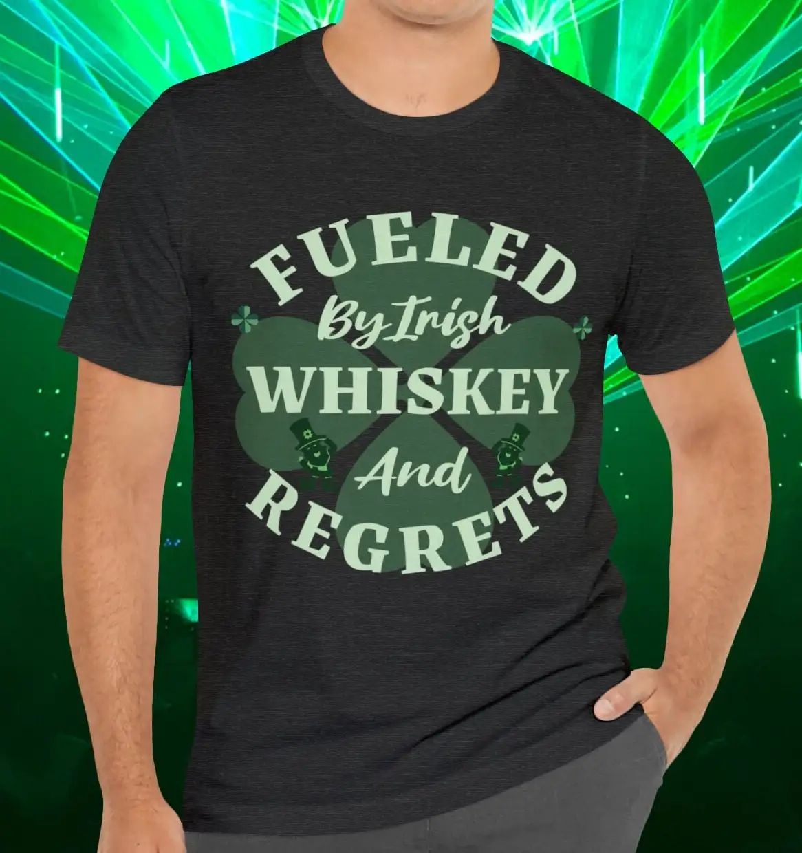 Regrets T Shirt Lucky Charm Four Leaf Clover St Paddy's Day Shamrock Irish Lass Pattys Saint Patrick