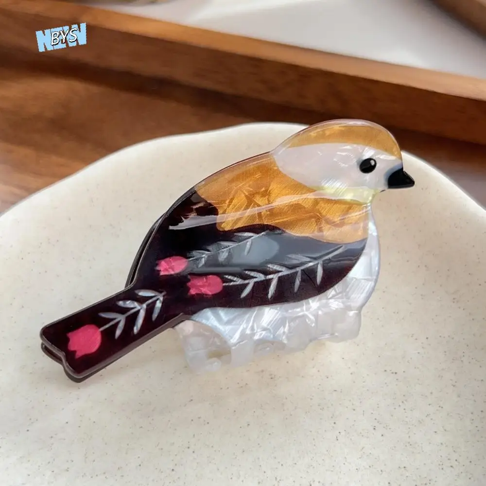 

Fashion Korean Style Acetate Hair Claw Headwear Hummingbird Animal Hair Clip Hair Accessories Creative Bird Shark Clip Female
