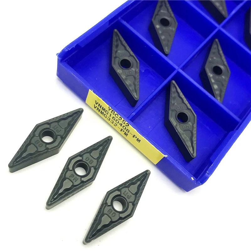 Zcc.ct Inserto in metallo duro VNMG160404 VNMG160408 VNMG160412-PM YBC251/YBC252 utensile per tornio lavorazione dell'acciaio Utensile per tornitura esterna