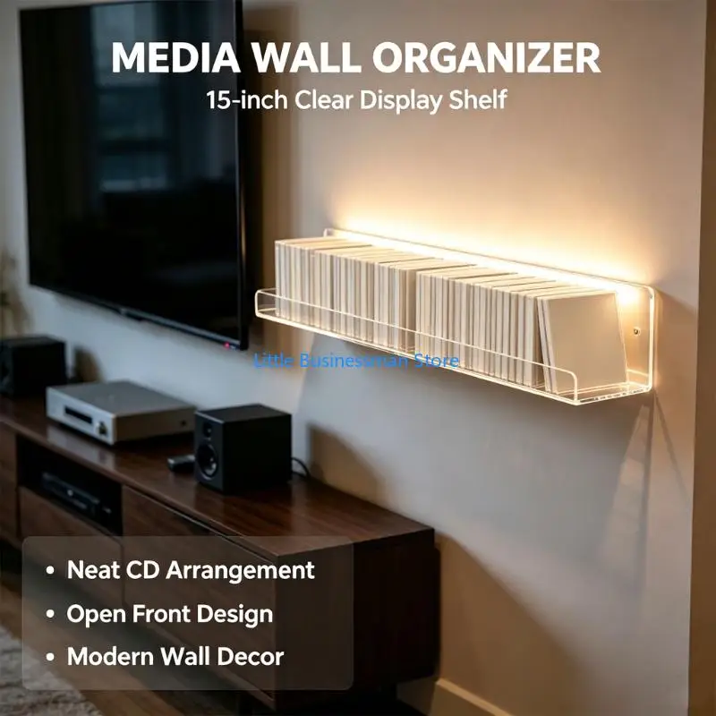Acrylic Record Display Shelves for Media Room Album Cover Displays M76A