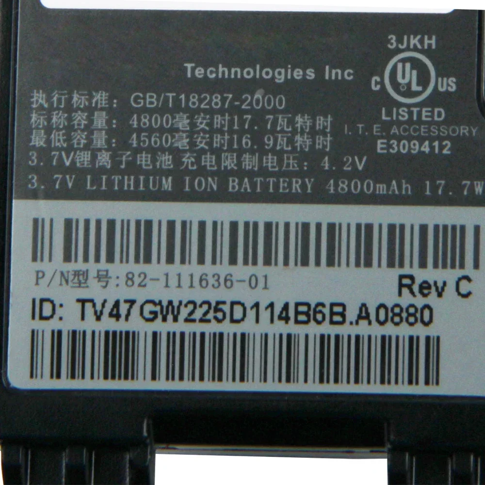 

New Replacement Battery 82-111636-01 For Motorola Zebra MC9596 MC9598 MC9500 MC9590 MC9 4800mAh