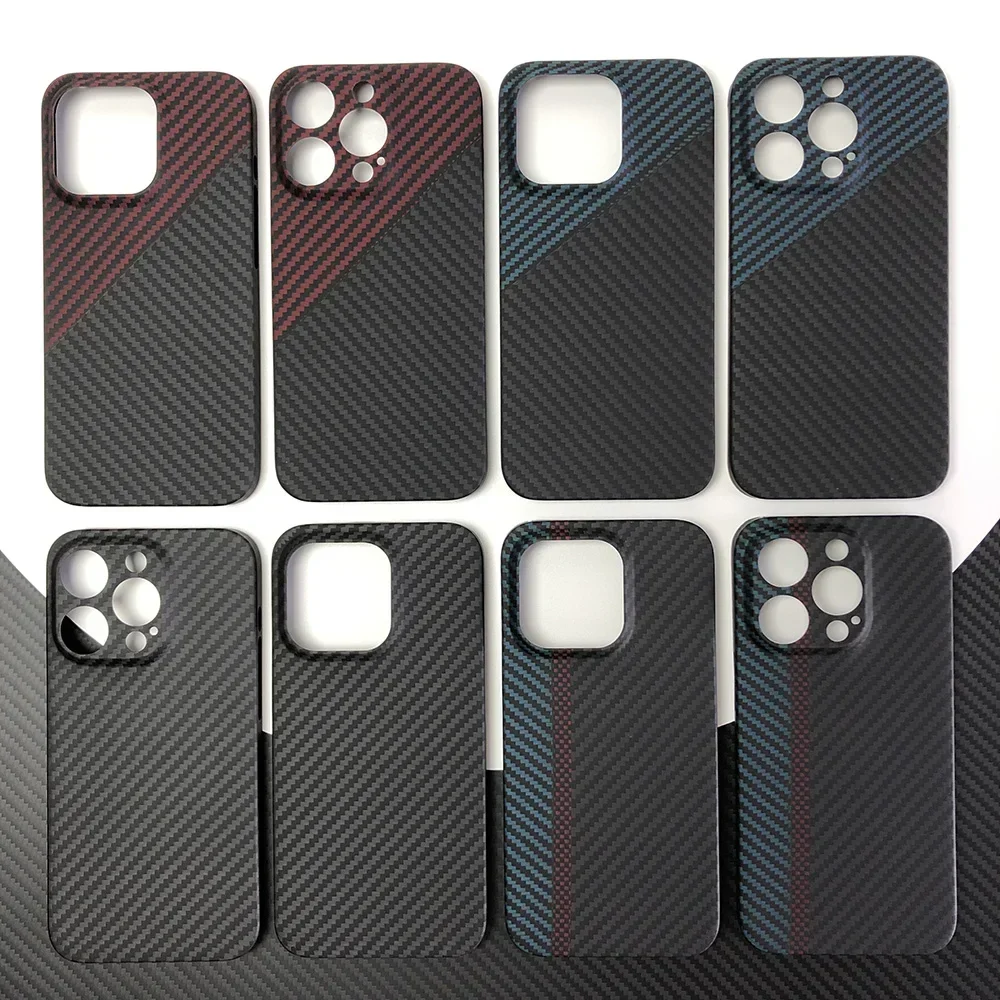 

Black phone case for Apple iPhone 14 Pro ip14pro 14pro 14p Kevlar case real Aramid Carbon Fibe case Geometric lightweight 01-08