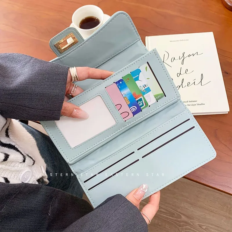 디자이너 다이아몬드 모양 대용량 클러치 지갑 여성용 고급 멀티 슬롯 카드 케이스 우아한 지갑