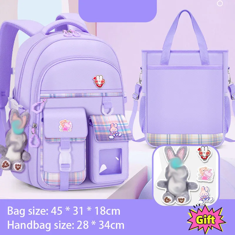 

Popular Casual Female Student Backpack Lightweight and Load Reducing Children's Backpack with Tutoring Bag and Spine Protection