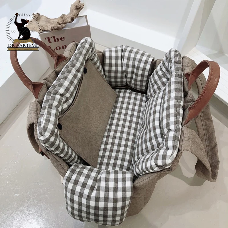 Large Capacity Pet Carrier Bag Outing Handbag Pet Cat Dog Bag Portable Detachable Shoulder Bag