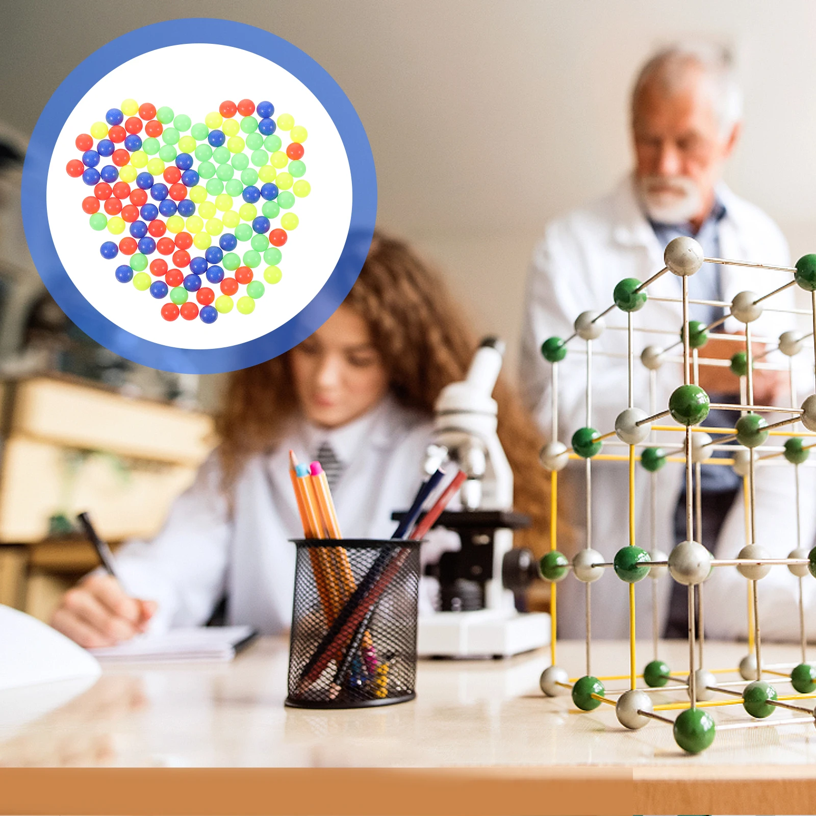 

120pcs Solid Colored Balls Tiny Smooth Mathematics Tools Kids Learning Probability Small Balls Supplies