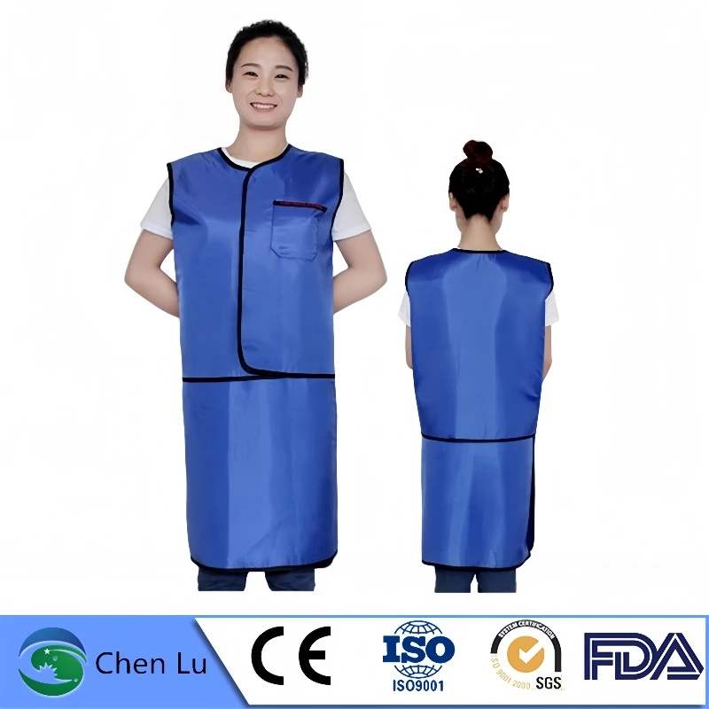 مجموعة مريلة من الرصاص الاحترافية 0.35/0.5mmPb لحماية الأشعة السينية/جاما راي، تصميم تنورة مقسمة للحماية من الإشعاع النووي