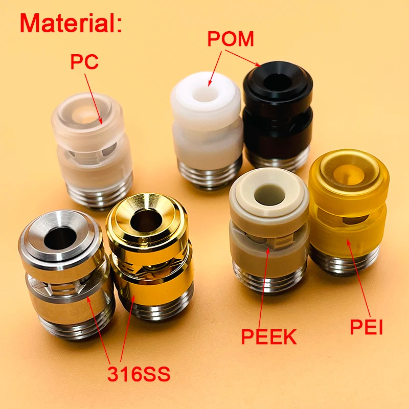 DSX PRC クォンタムシフタースタイル ドリップチップ SXK BB / ビレットボックスモッドキット用 マウスピース 316SS POM PC PEEK PEI 電子タバコアクセサリー