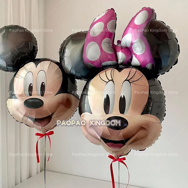 Ensemble de ballons en feuille à thème Minnie Mickey, ballons en latex, décoration de fête d'anniversaire pour enfants, ballon chiffre Mickey, Globos