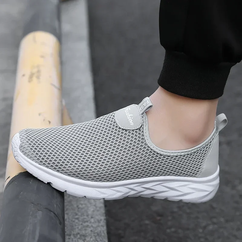 YRZL Shoes for Men Slip on Casual Breathable Mesh Outdoor Non Slip Lazy Shoes Lightweight Comfortable Men Shoes