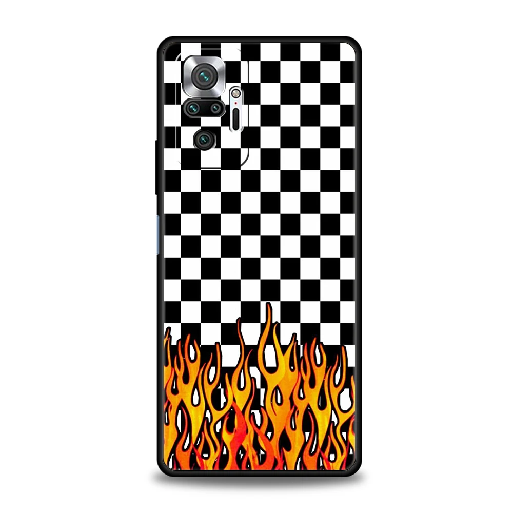 Schachbrett-Schachbrett-Telefonhülle für Xiaomi Redmi Note 14 5G 13 12 10 11 Pro Plus 4G 14C 13C 12C 10C 9C Weiche TPU-Abdeckung