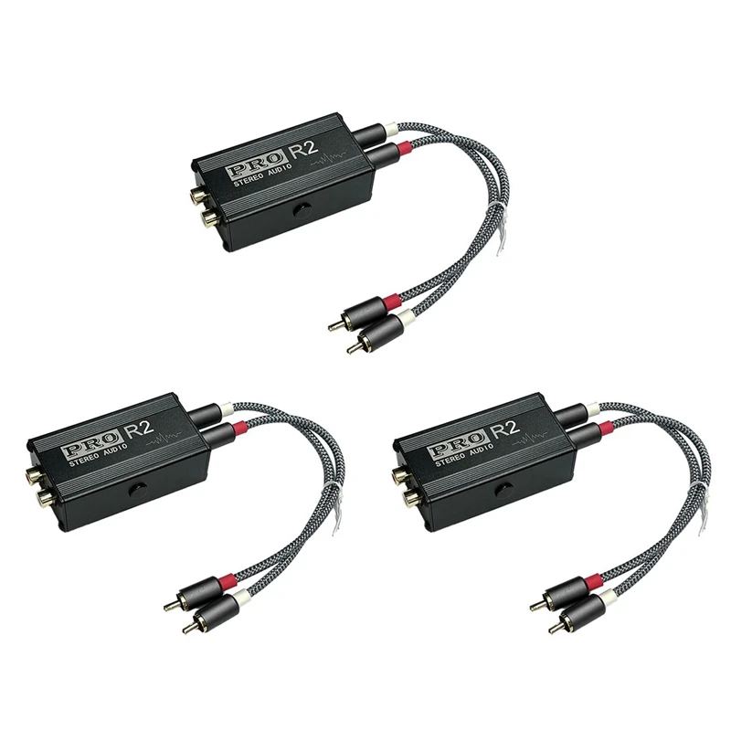 

B63B-3X Ground Loop Audio Isolator Audio Noise Filter RCA Noise Suppressor Isolator Audio Signal Noise Reducer