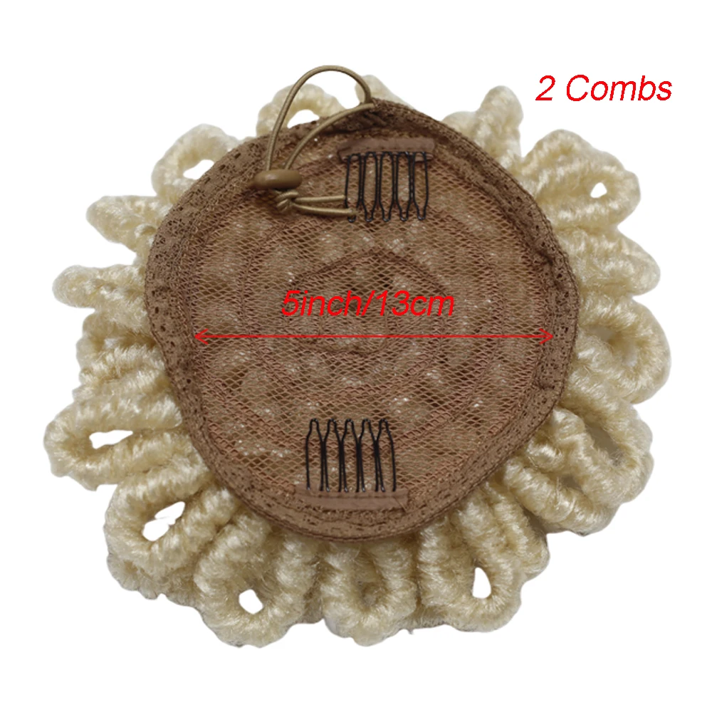 1PCS Afro Dreadlocs Hair Bun Fashion Dreadlock Chignon Drawstring Clip-In Synthetic Fake Hair Ponytail