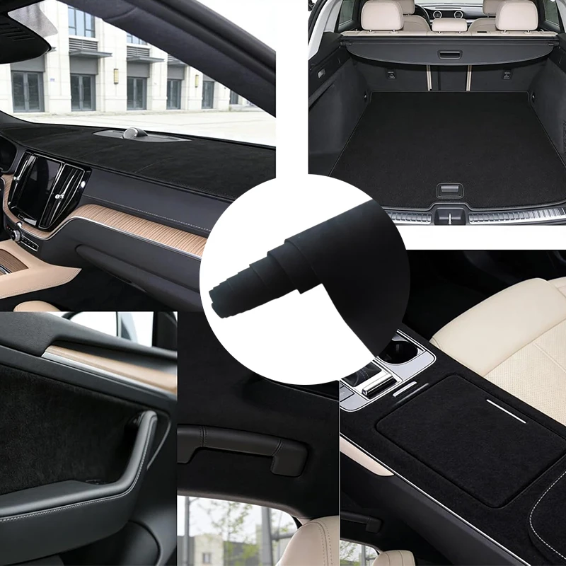 

Самоклеящаяся виниловая пленка из искусственной замши 100x150 см для обивки салона автомобиля, ремонта стоек A, B, C, декора дома, наклейки-ткани