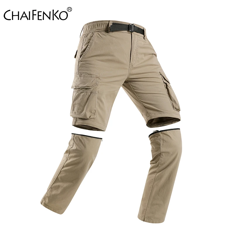 Spring Autumn Men Fashion Training Cargo Pants New Loose Multi Pocket Hiking Sports Pants Outdoor Detachable Casual Pants Men