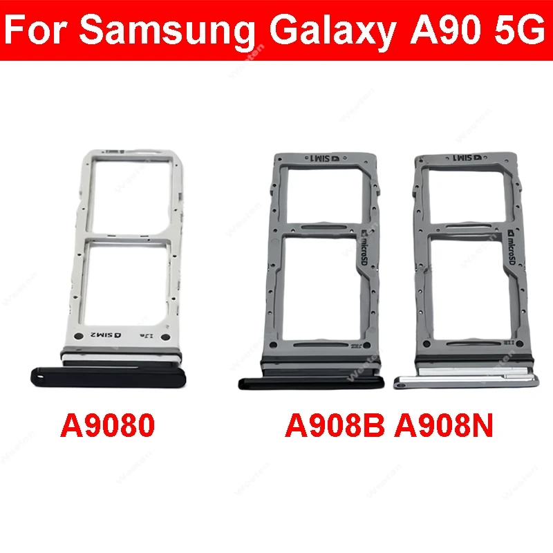 SIM Card Tray For Samsung Galaxy A90 A908B A908N A90 5G A9080 Sim Card Slot Tray Holder Adapter Replacement Parts