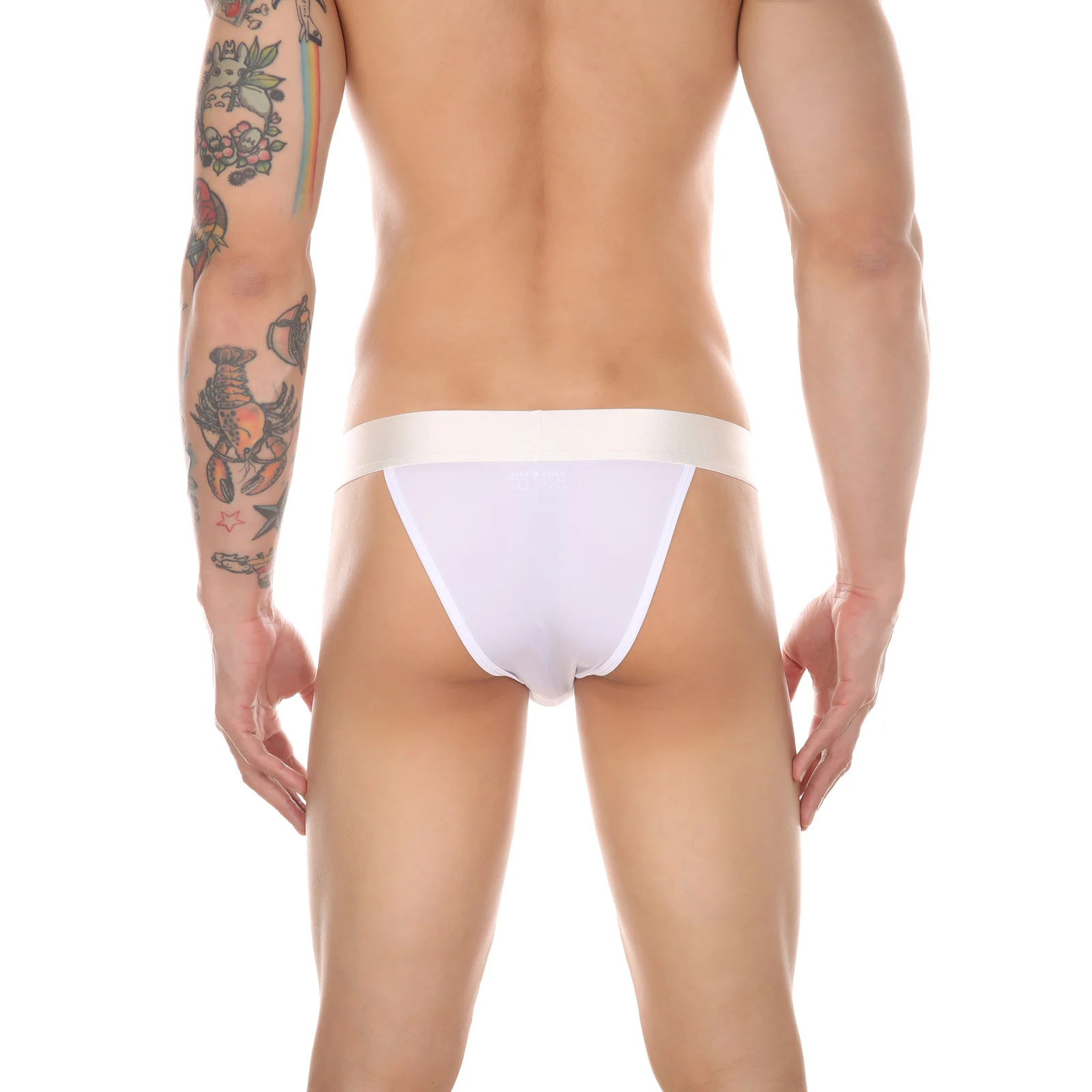 Men's Bodybuilding Contest Mini Pants Sexy Fitness Training Fitness Bottoms Gym Briefs Shorts High-cut Underpants Ice Silk