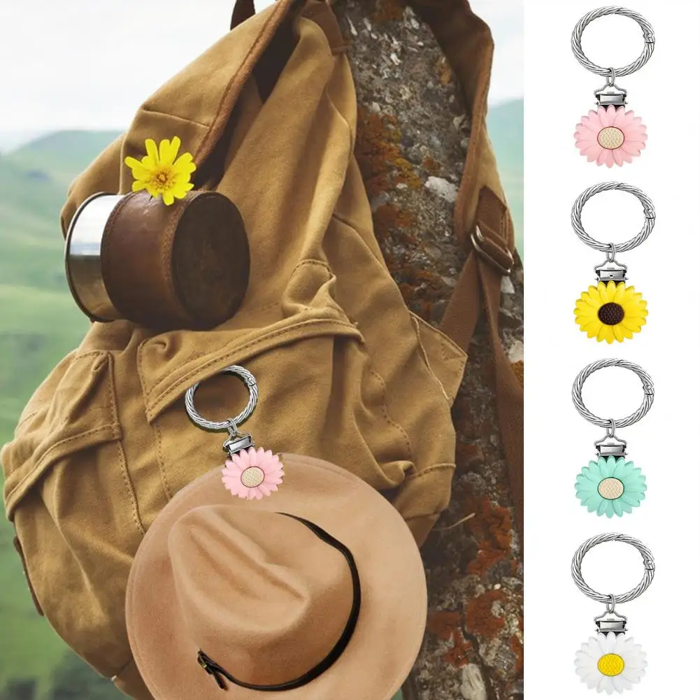 Sun Visor Organizer Flower Shape Cap Clip Protect Hat From Falling Hands Free Hat Headband Gloves Holder For Purse Luggage 모자 집게