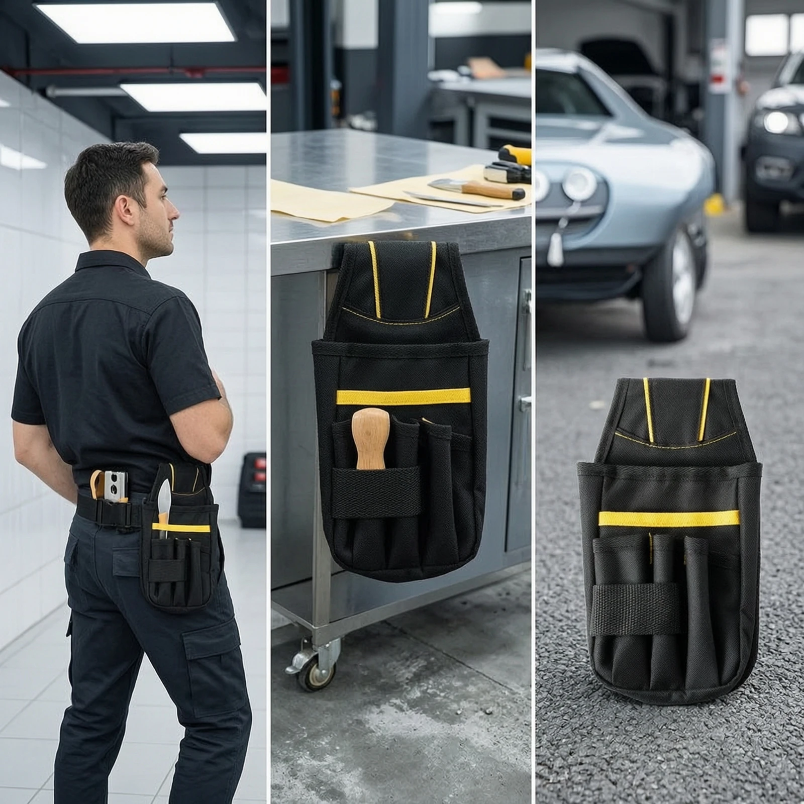 Film Installation Pouch Handsunrestricted Tool Pouch with Waist Belt Tool Bag with Belt Compact Multi-Pocket for Installers