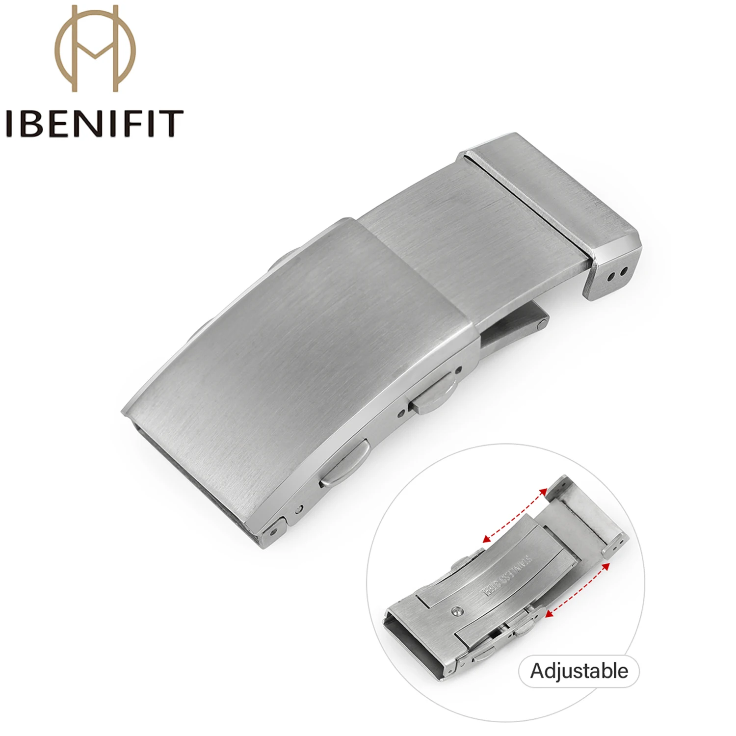 

NEW IBENIFIT 16/18/20/22mm Watch Clasp Folding Buckle 316L Solid Stainless Steel Men Women Watch Buckle Watch Strap Accessories