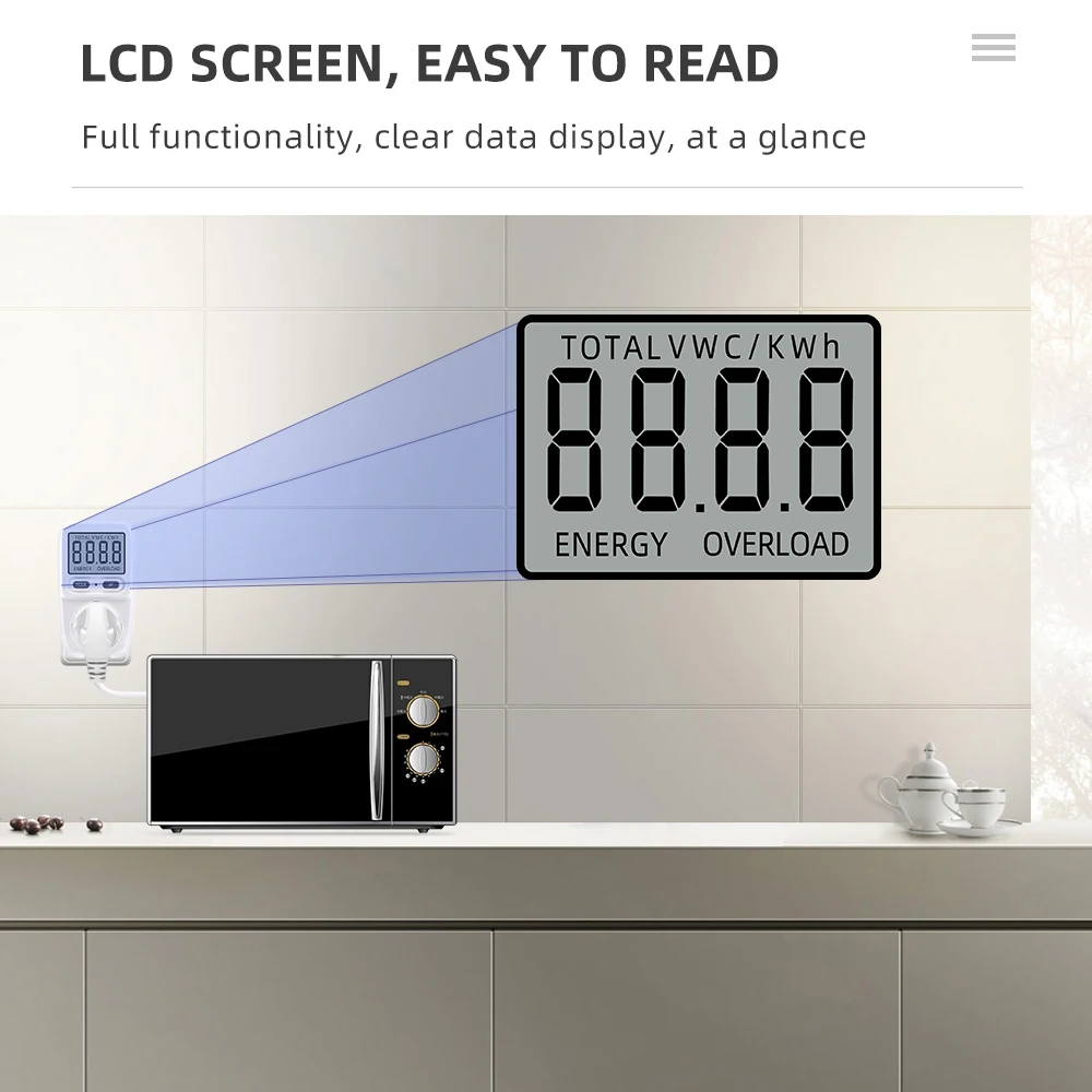 Medidor de energia inteligente wattímetro medidor de energia elétrica soquete analisador de consumo de energia taxas de eletricidade tomada de medição de corrente