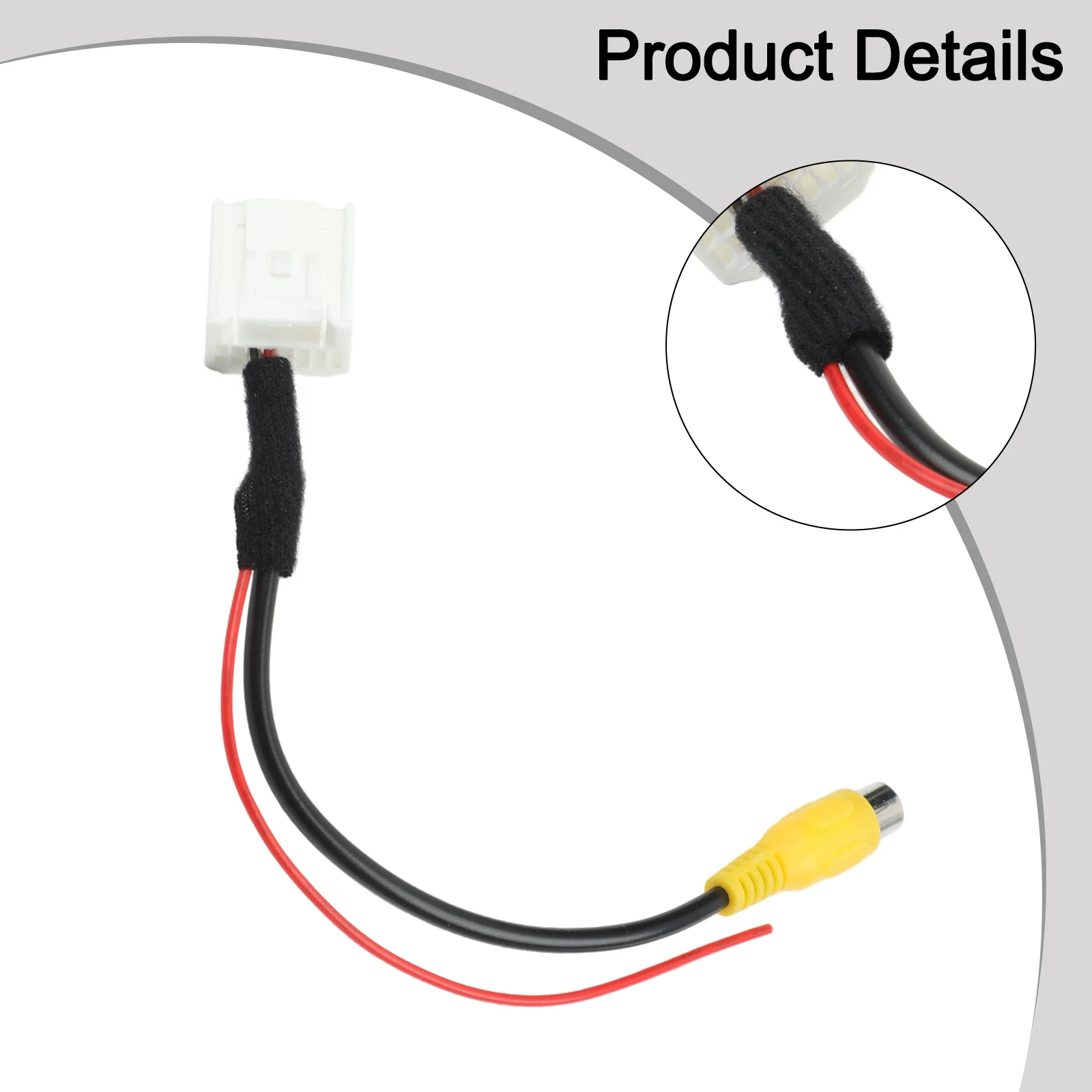 Car Reversing Camera 20cm 16 Pin Input Cable ABS Reverse Cable Easy Use Practical Reliability Quick Installation