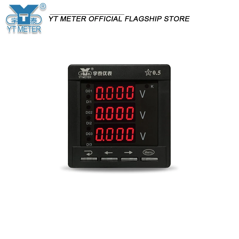 

Intelligent three-phase AC digital voltmeter ac500v Digital led meter 72 80 96 194 380V four-wire