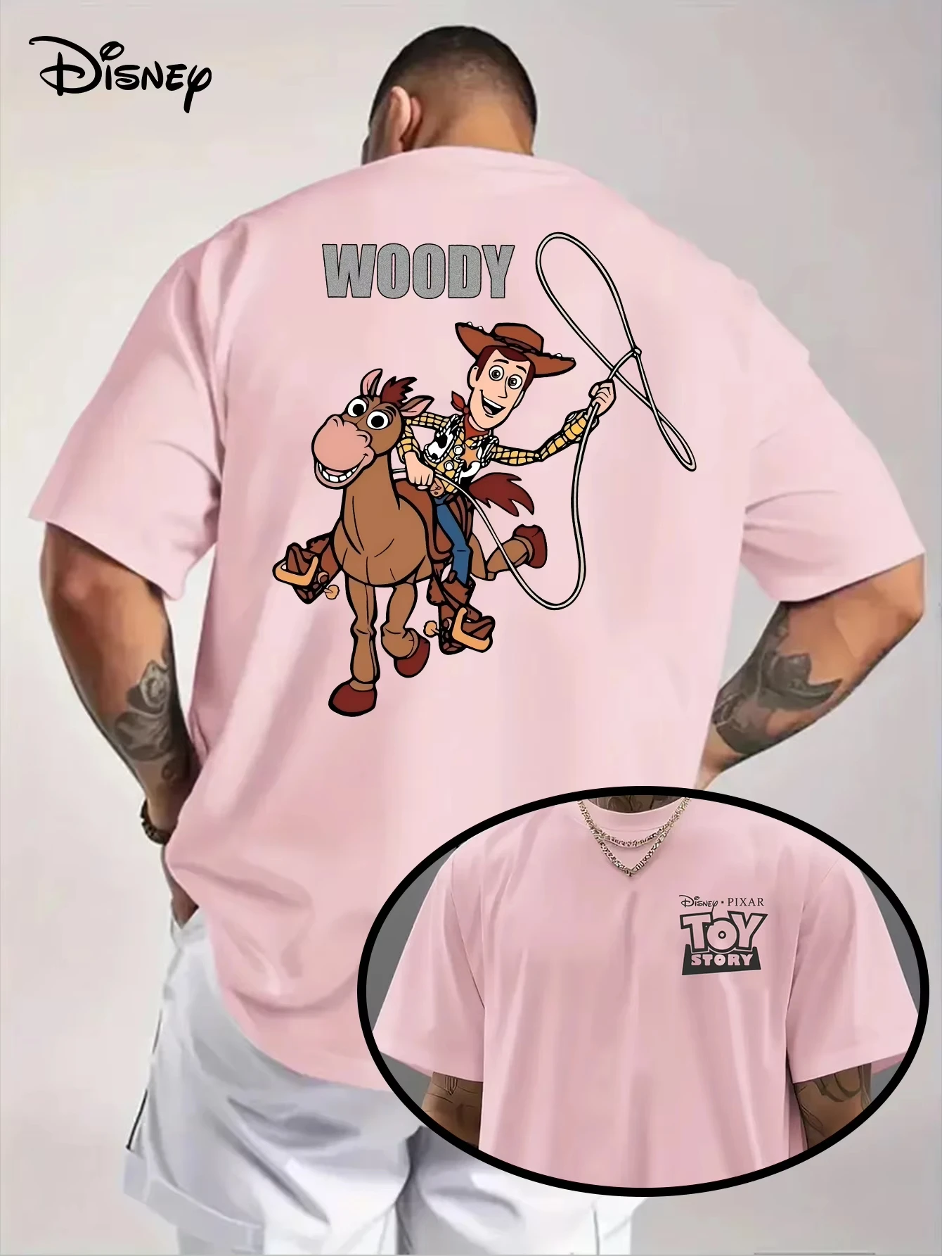 وودي توي ستوري ديزني بيكسار كارتون طباعة 2026 صيف جديد ملابس غير رسمية للشارع تي شيرت للرجال والنساء #3