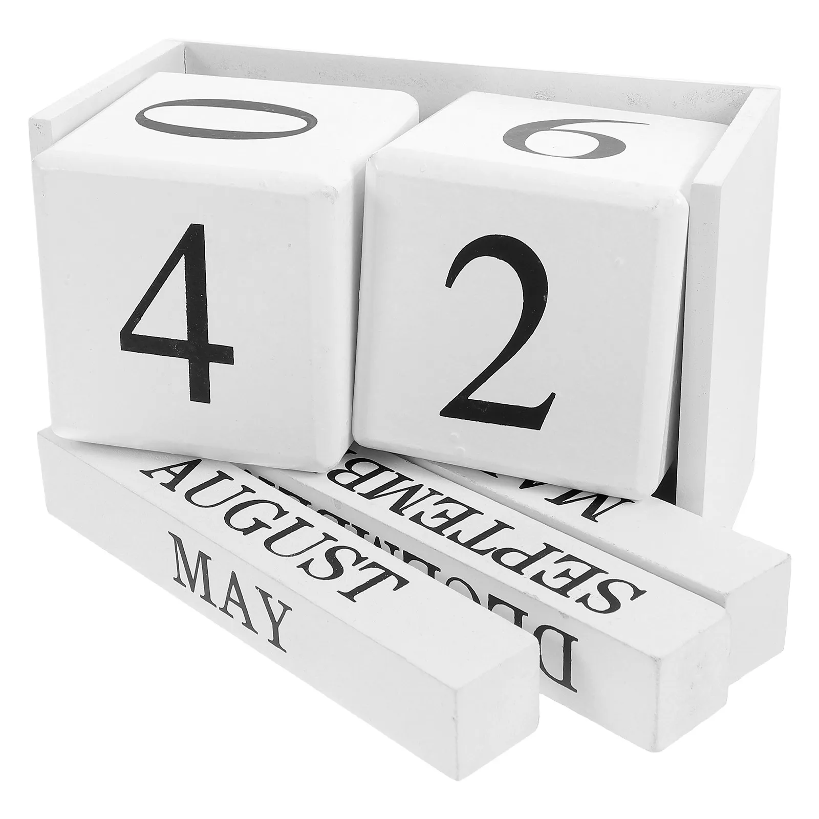 

Деревянный вечный календарь для стола в европейском стиле, регулируемый, с указанием даты и месяца, декоративный настольный календарь, перекидной календарь