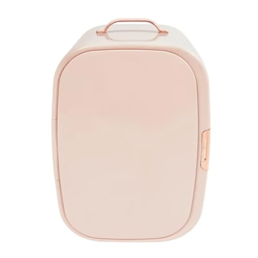 ثلاجة تجميل محمولة سعة 12 لتر مع مقبض وردي صغير لتدفئة مستحضرات التجميل وأحمر الشفاه والعناية بالبشرة ومستحضرات التجميل #6