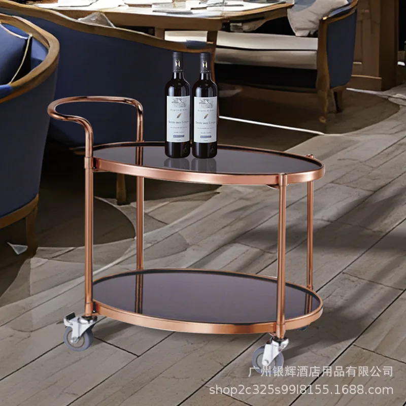 LH wine food cart hand push hot pot restaurant bar restaurant cake cart commercial