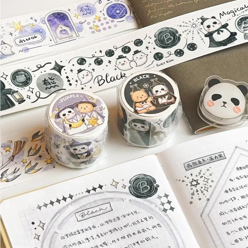 

There Are Bear Cute Colors and Paper Tape Tape 5 Meters Cute Panda Girl Toy Cute Sticker Diary Stickers Washi Tapes