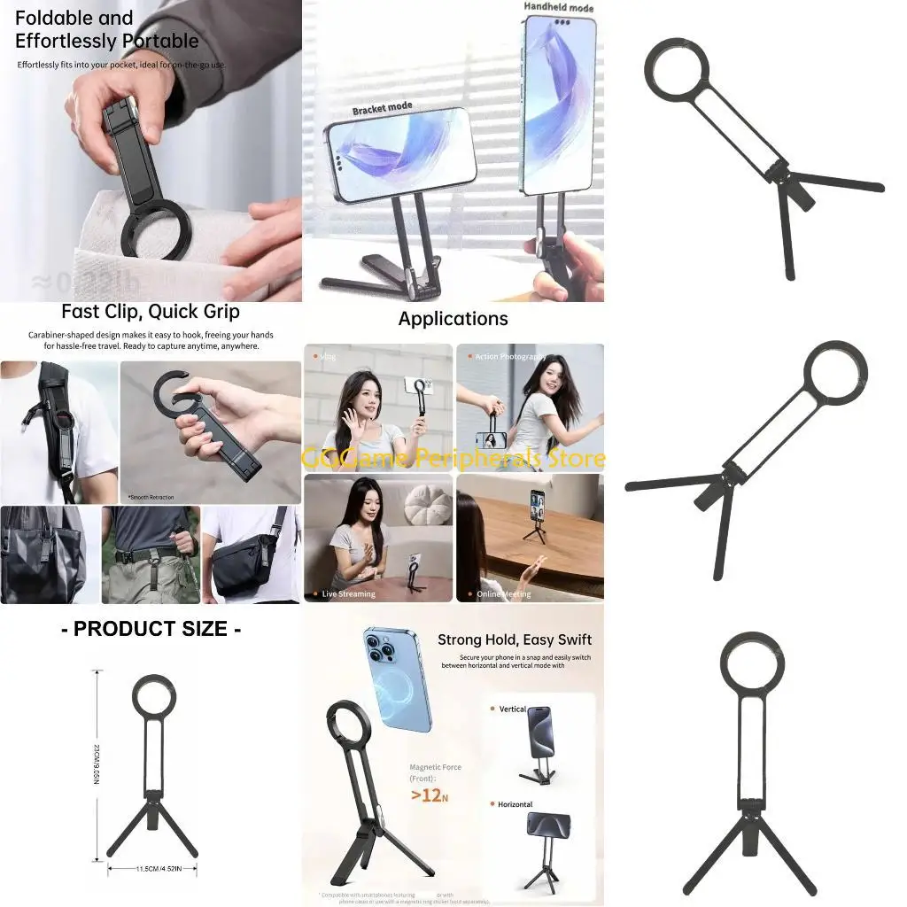 

U55B Foldable Phone Stand Holder Pocket Cellphone Video Tripod Phone Holder