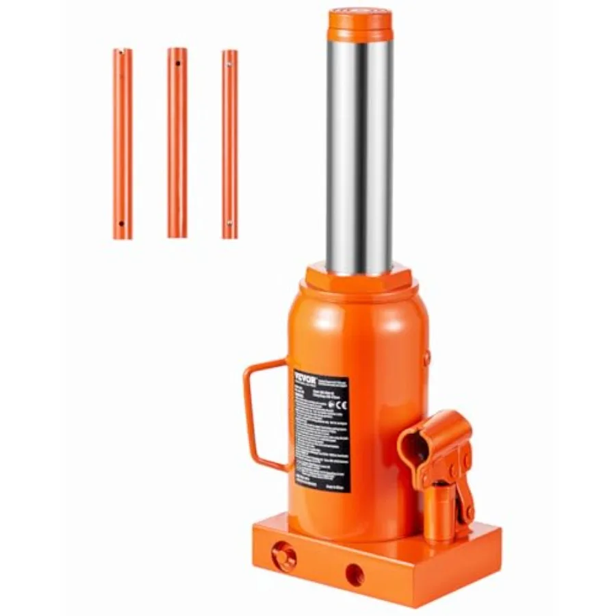 

Hydraulic Bottle Jack 30 Ton/66138 lbs Welded Bottle Jack with 11.22''-18.66'' Lifting Range and 3-Section Long Handle for Car