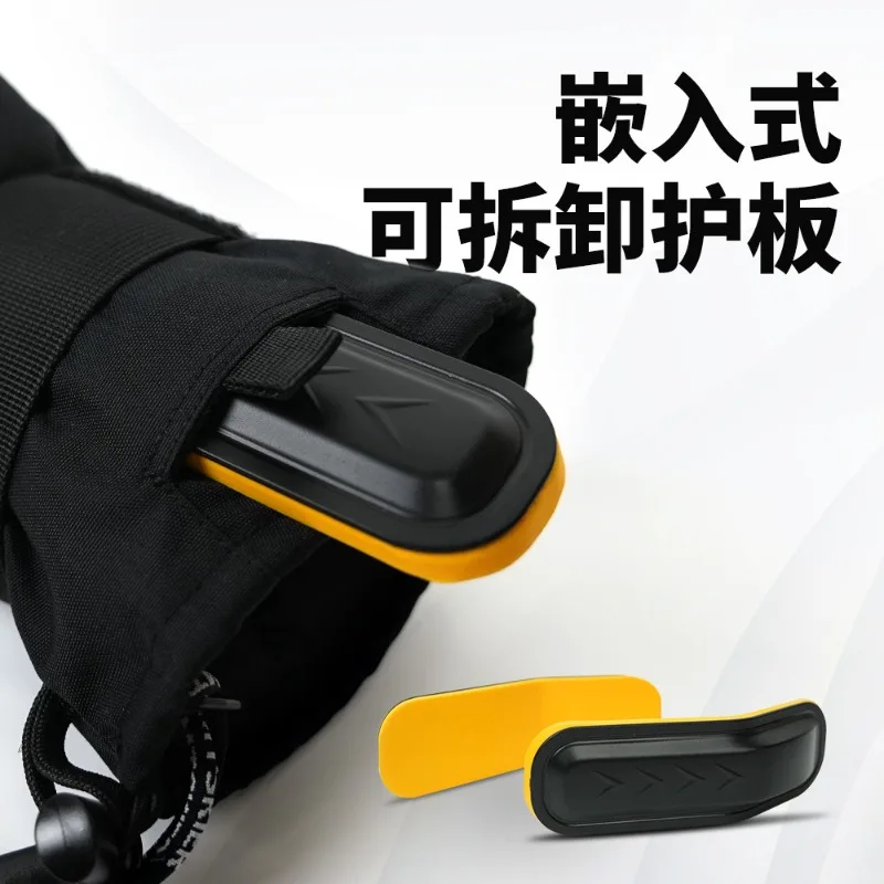 Кевларовые лыжные перчатки для взрослых с наручниками, износостойкие водонепроницаемые кевларовые лыжные перчатки для сноуборда