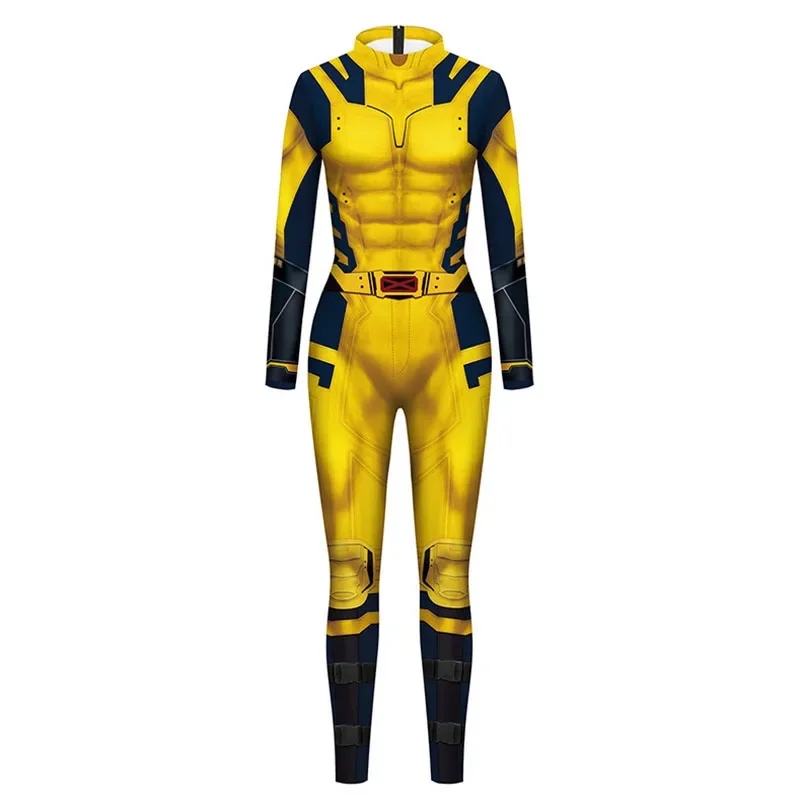 Wilson James Howlett Logan Macacão Cosplay masculino, Slim Zentai, Catsuit 3D, Traje de festa de Halloween, Bodysuit de super-herói