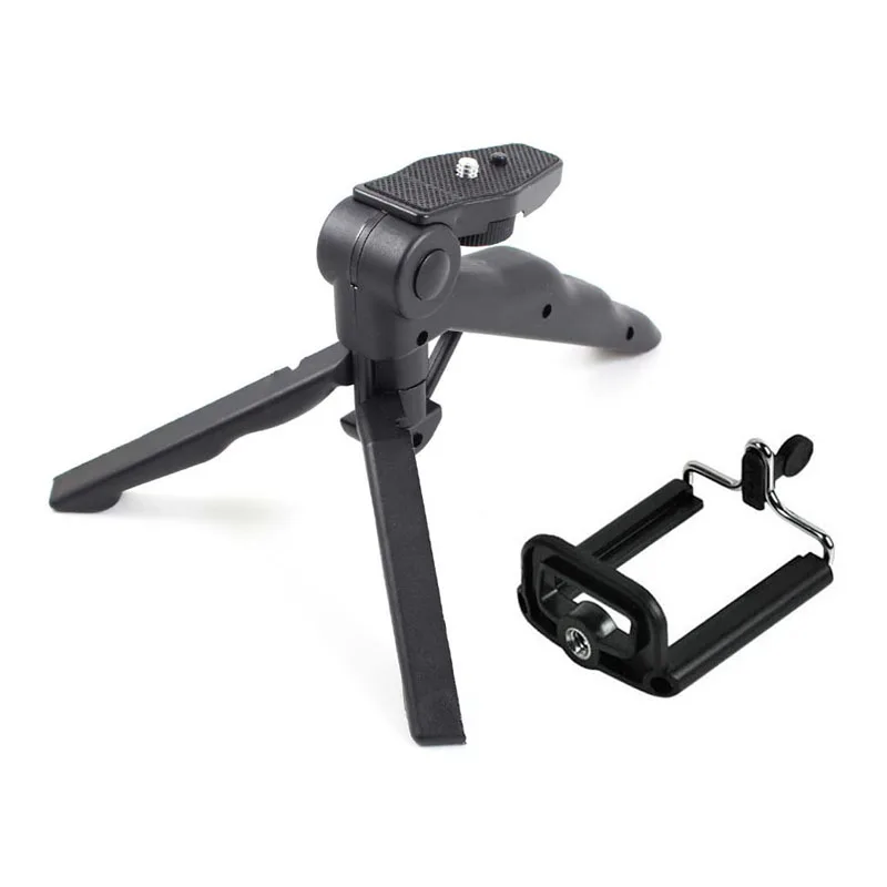 حوامل ثلاثية لـ Gopro Hero 12 11 10 9 8 7 6 5 4 3 2 حامل ثلاثي لطاولة الكاميرا المحمولة باللون الأسود لملحقات Go Pro SJ4000 YI 4K EKEN H9R