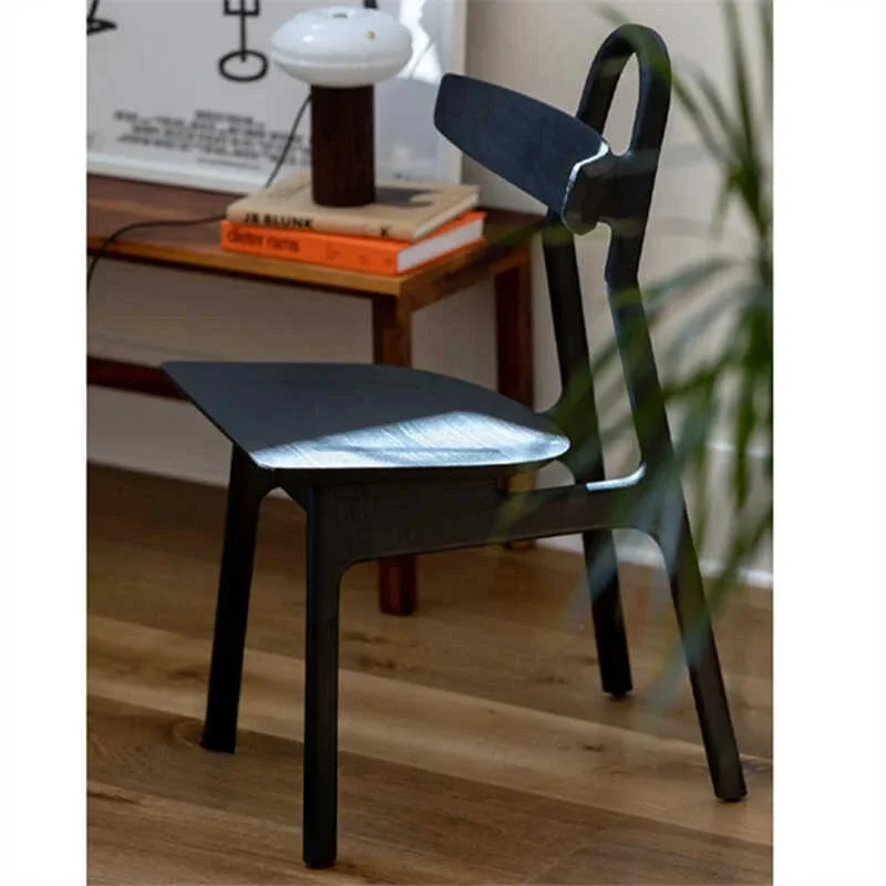 

Solid wood dining chair Household backrest stool Study restaurant chair Leisure chair