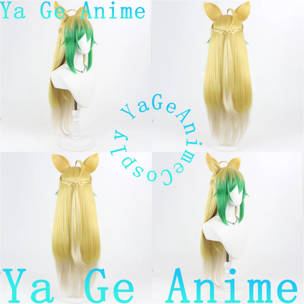 

Fate Grandorde Cosplay Wig Atalanta Women's Gradient Color Ear Separation Heat Resistant Synthetic Hair Clothing Props
