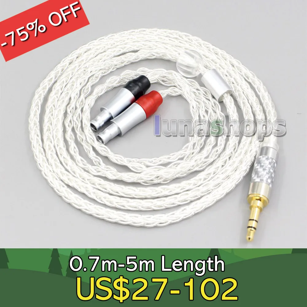 

2.5mm 4.4mm XLR 8 Core Silver Plated OCC Earphone Cable For Sennheiser HD800 HD800s HD820s HD820 Dharma D1000 LN006561