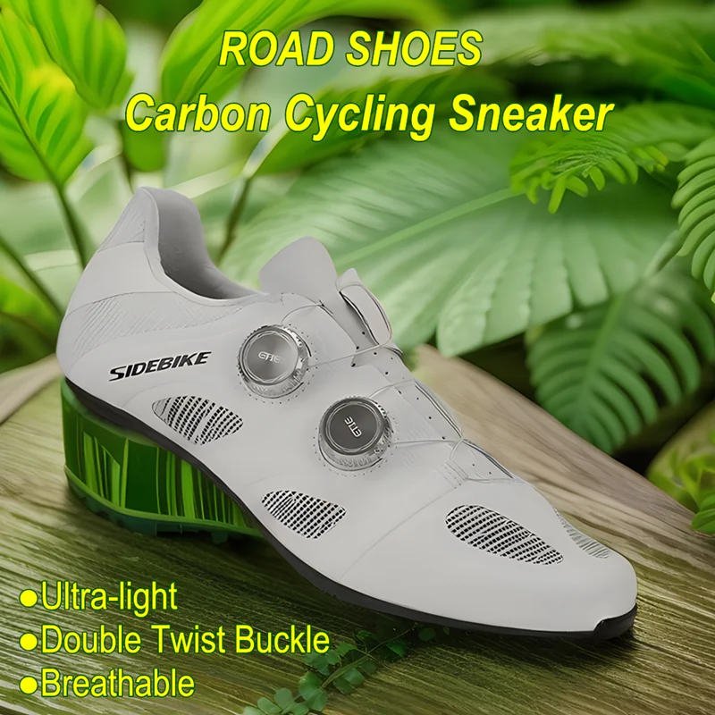 Cycling Sneaker Carbon Road Bike Shoes Ultra Light 530g Breathable Flat Racing Speed Cycling Sneakers Men Sports Equipement