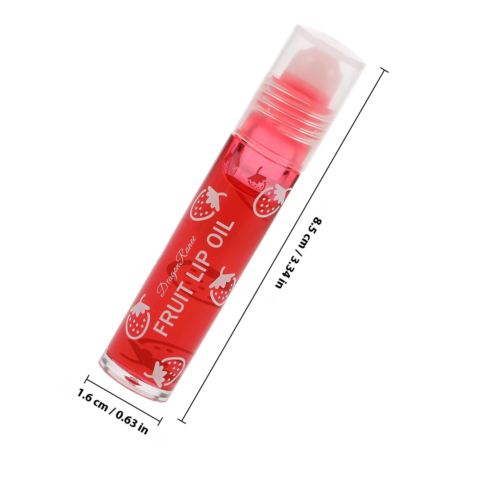 ลิปออยล์กลิ้งแบบโรลออน กลิ่นพีช ให้ความชุ่มชื้น โปร่งแสง ผสมสารสกัดจากผลไม้ บำรุงริมฝีปากให้อวบอิ่มยาวนาน